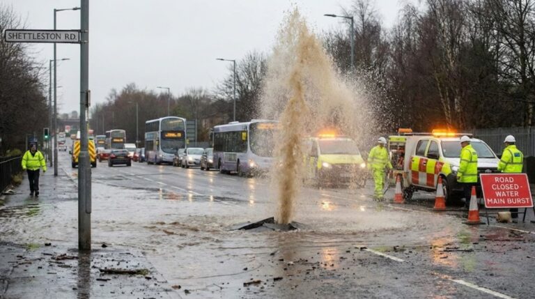 glasgow water main break shettleston road Glasgow Water Main Break Shettleston Road – Cause & Impact